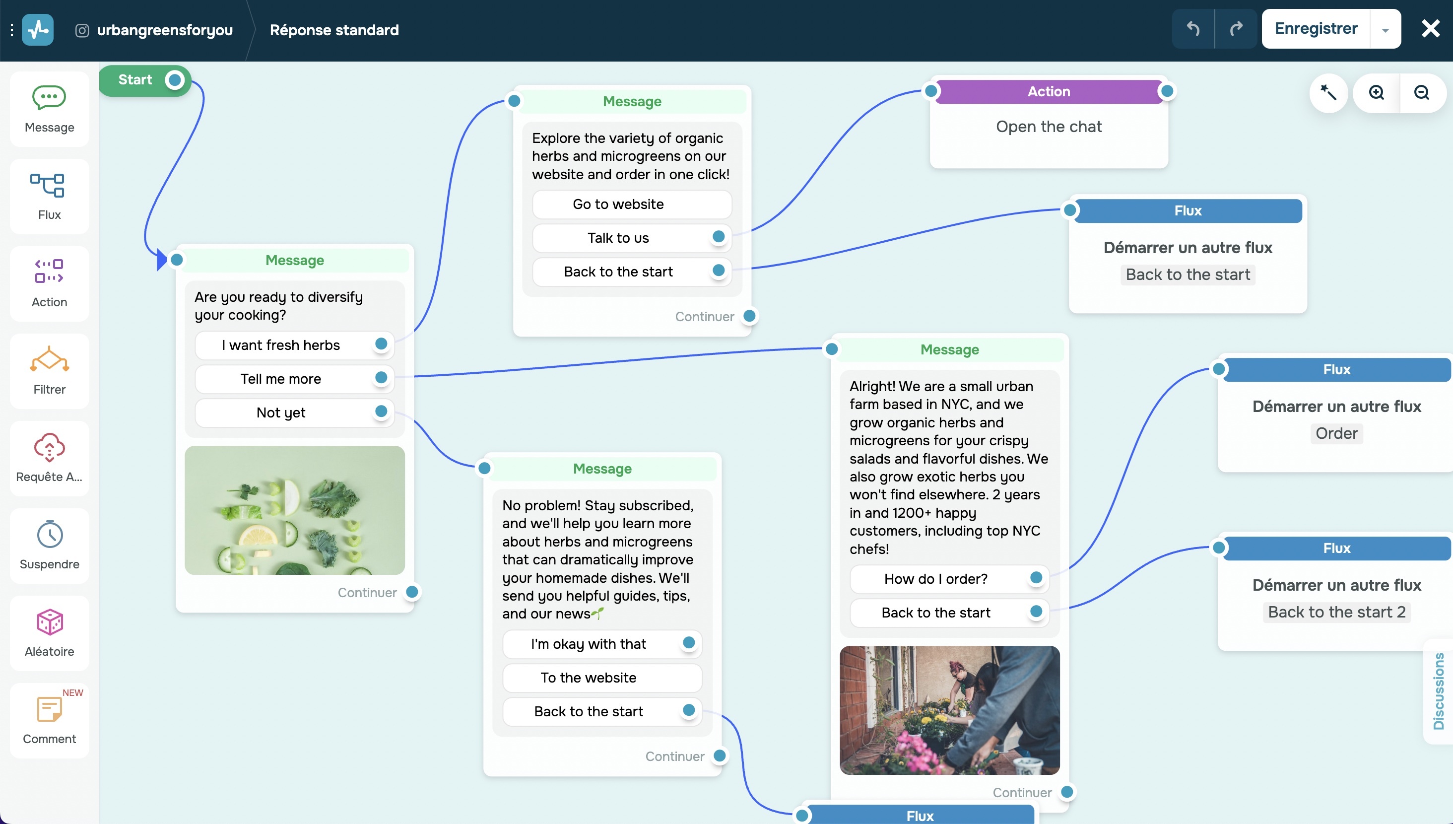 À l'intérieur du créateur de chatbot e-commerce sans code pour les entreprises
