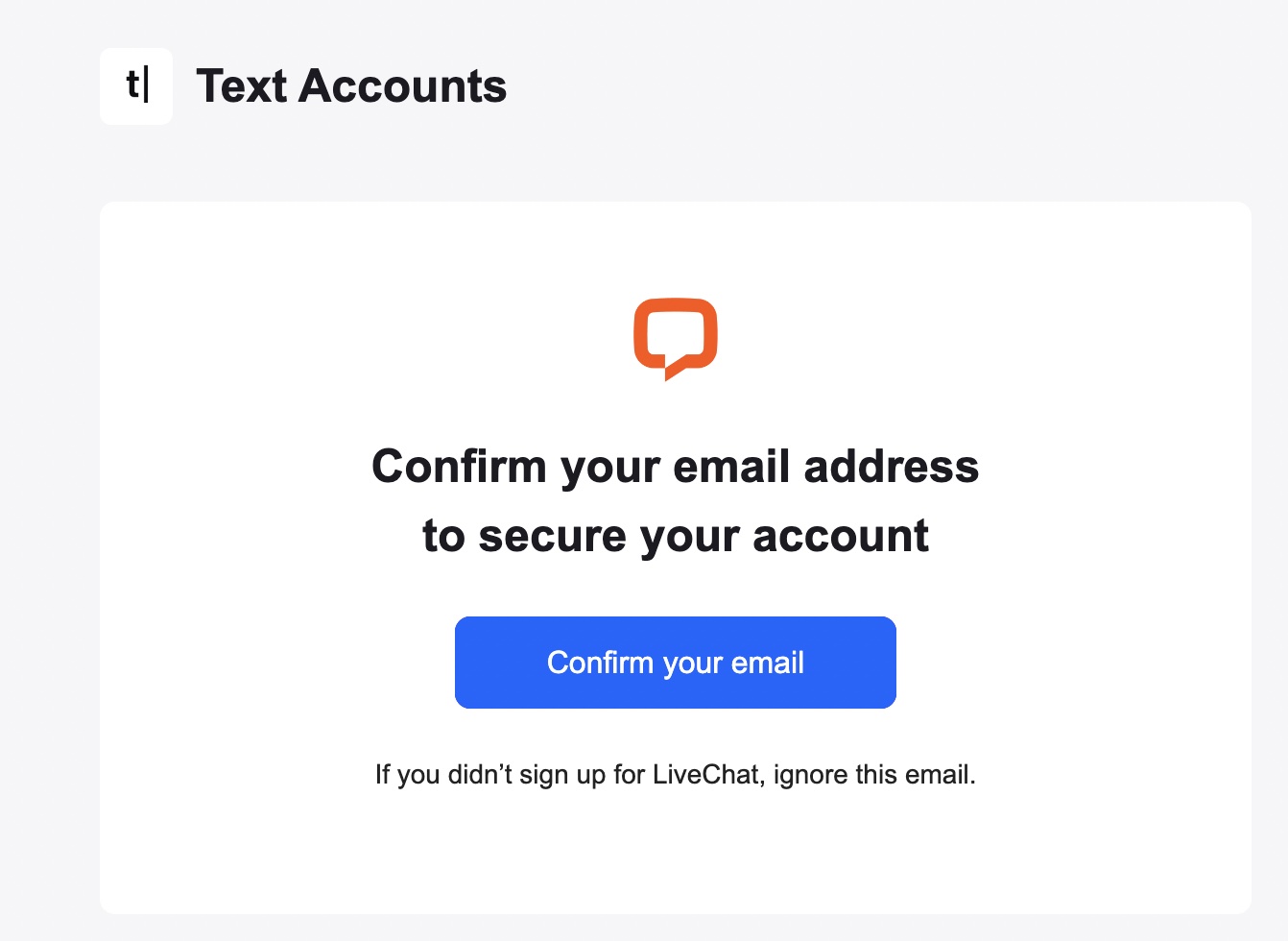Email de confirmation d'abonnement