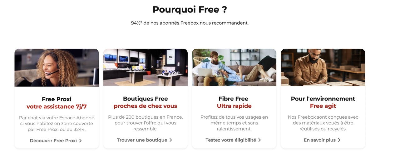 La liste des avantages de votre service est l'une des parties les plus importantes