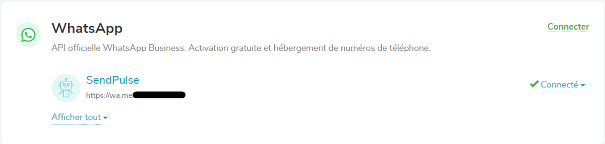 Connectez votre chatbot pour pouvoir envoyer des campagnes WhatsApp