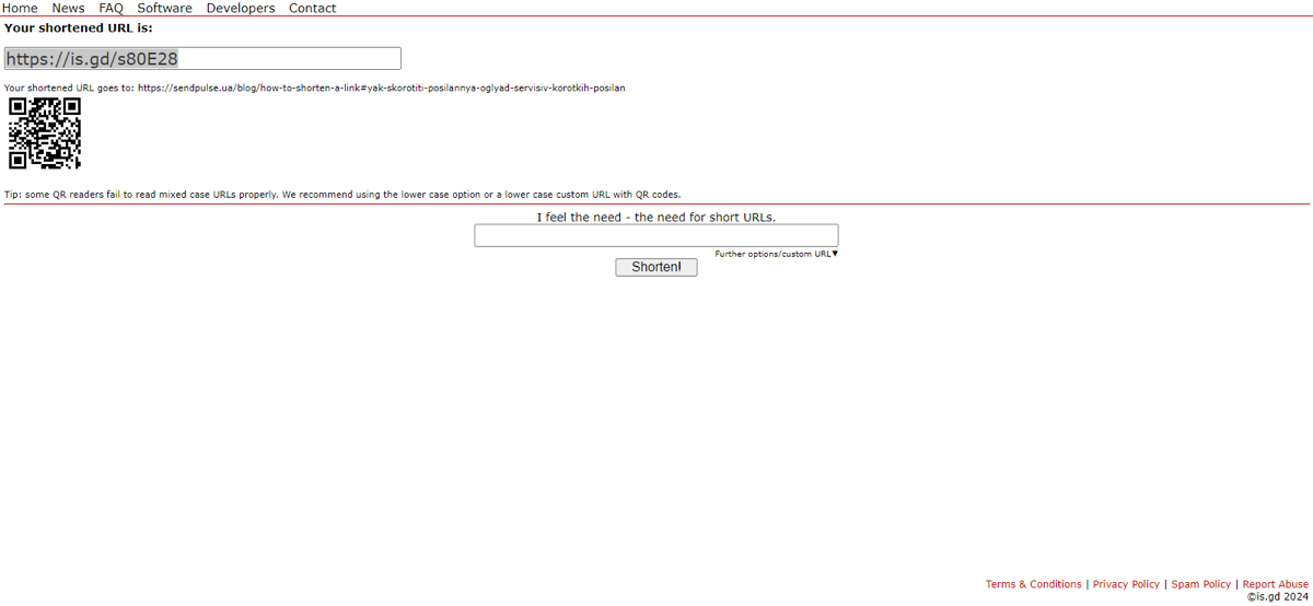 QR-код для мобільного телефону