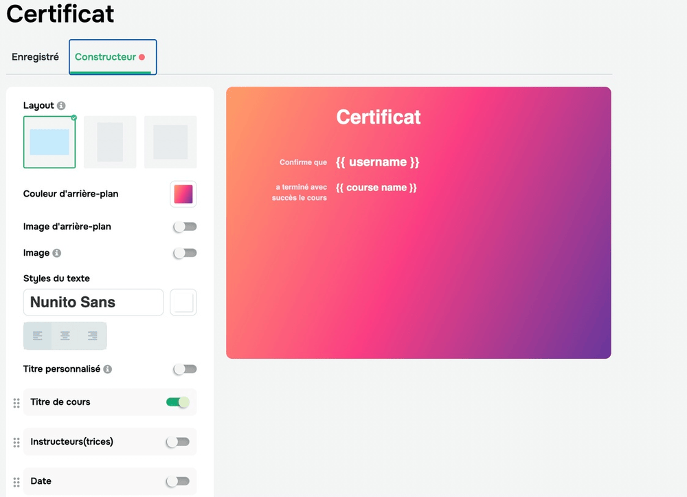 Récompensez vos étudiants avec des certificats de réussite personnalisés