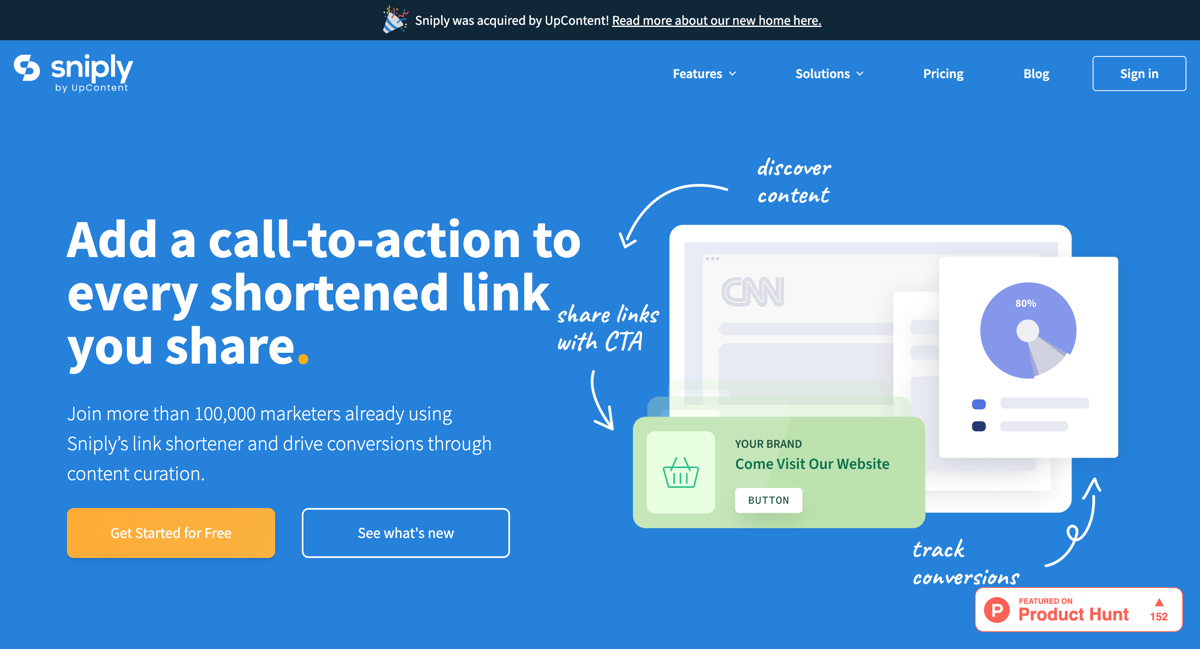 Скорочувач посилань Sniply