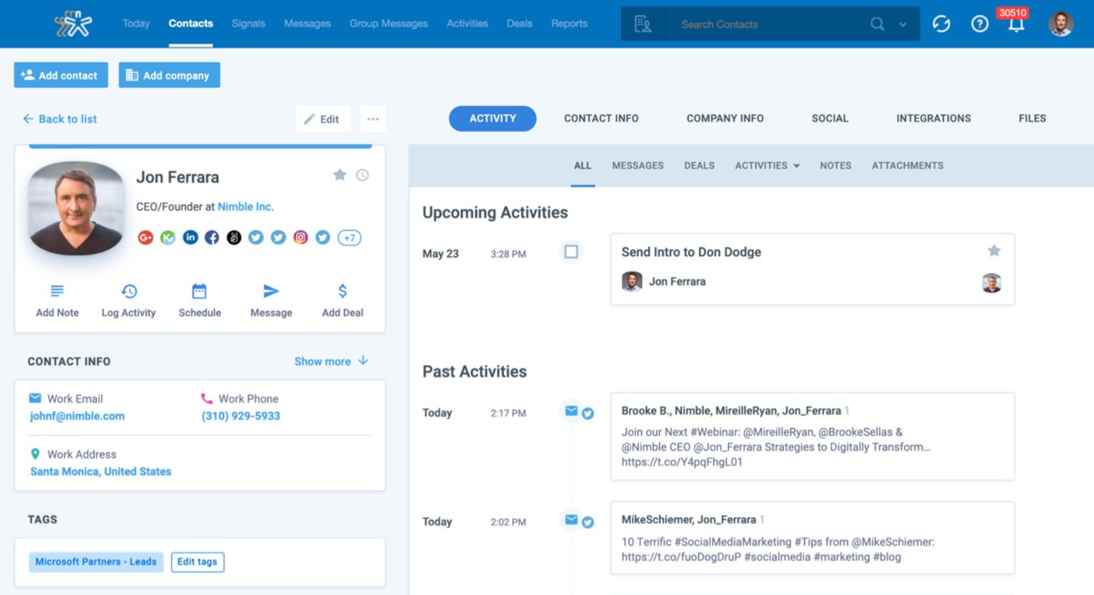 detailed contact profiles detailed contact profiles