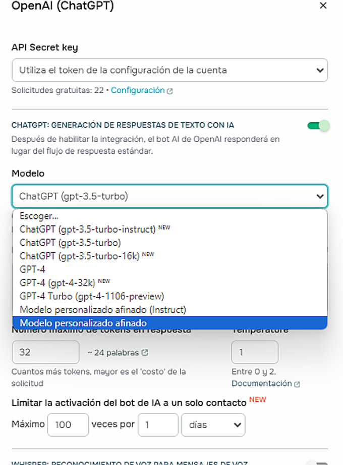SendPulse te permite usar ChatGPT con distintos modelos SendPulse te permite usar ChatGPT con distintos modelos