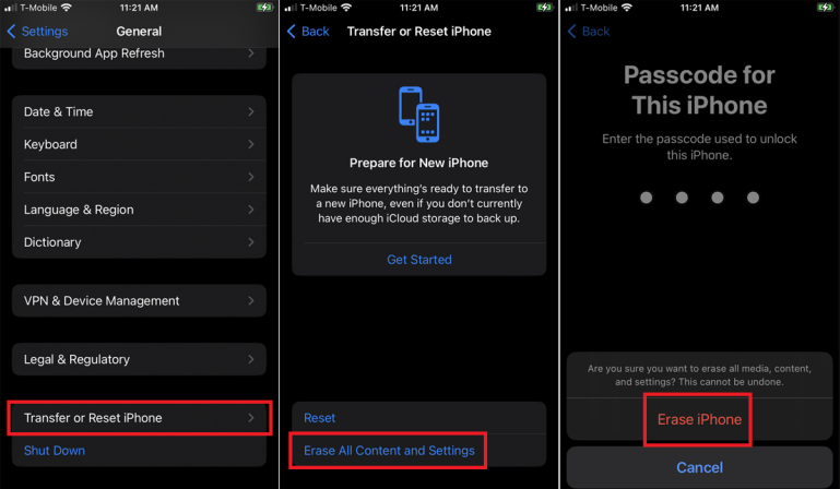 Удаление данных
