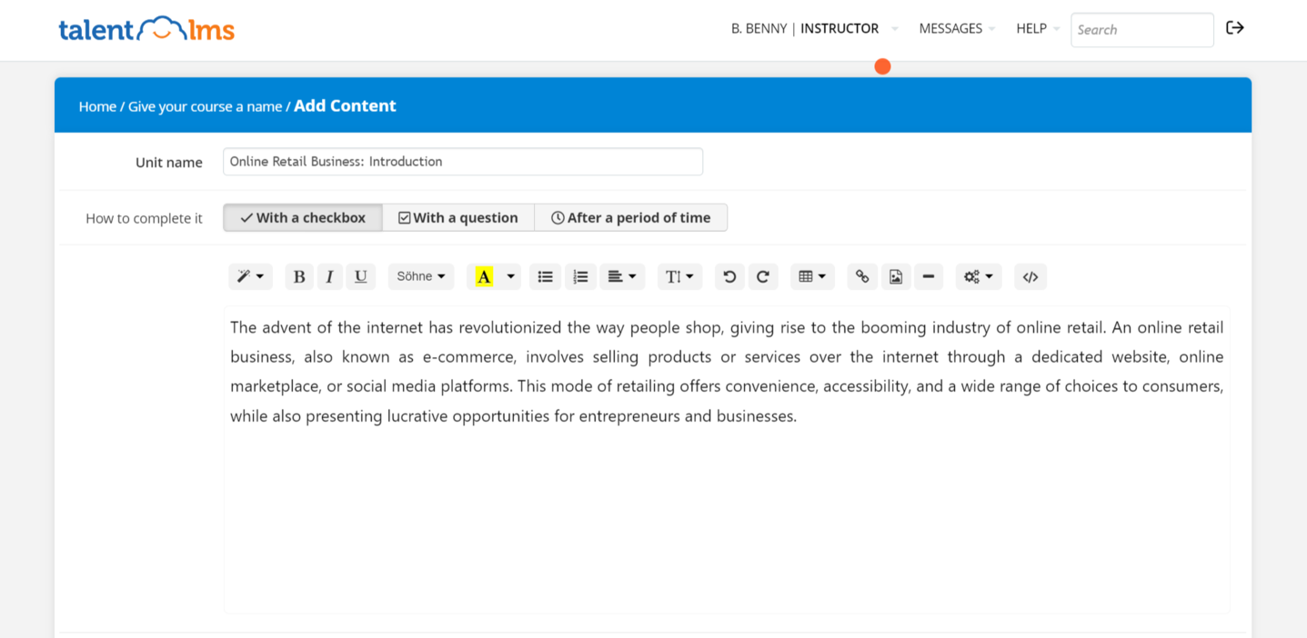 Розробка першого уроку