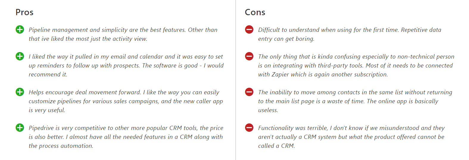 Pipedrive’s reviews Pipedrive’s reviews