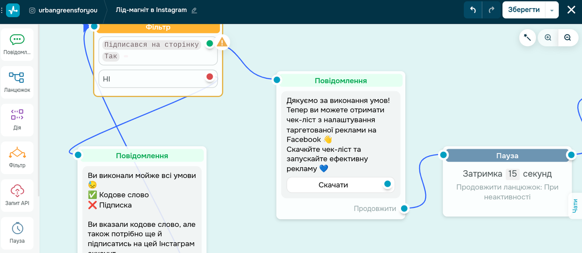 Чат-бот в Instagram від SendPulse