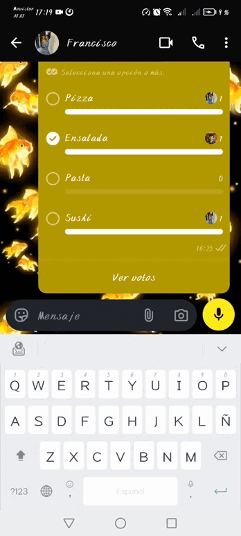 Pasos para crear una encuenta de WhatsApp desde Android