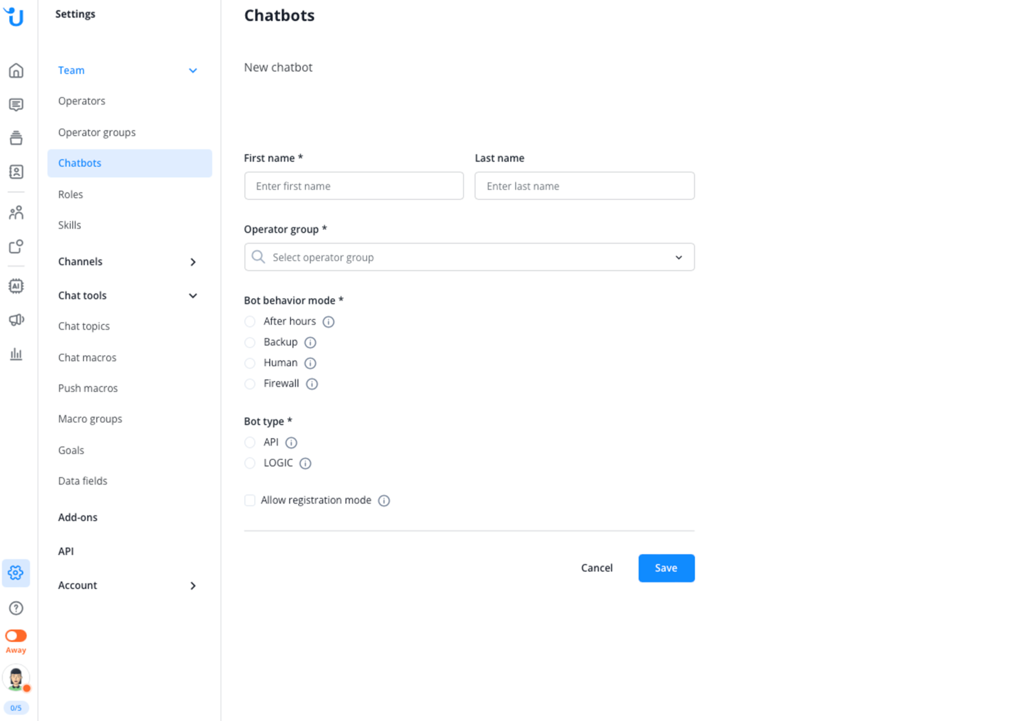 nuovo chatbot nuovo chatbot