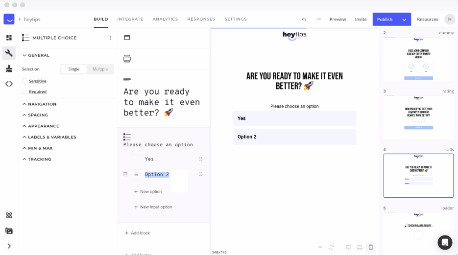 Heyflow es una gran herramientas para que puedas diseñar tu encuesta en línea Heyflow es una gran herramientas para que puedas diseñar tu encuesta en línea
