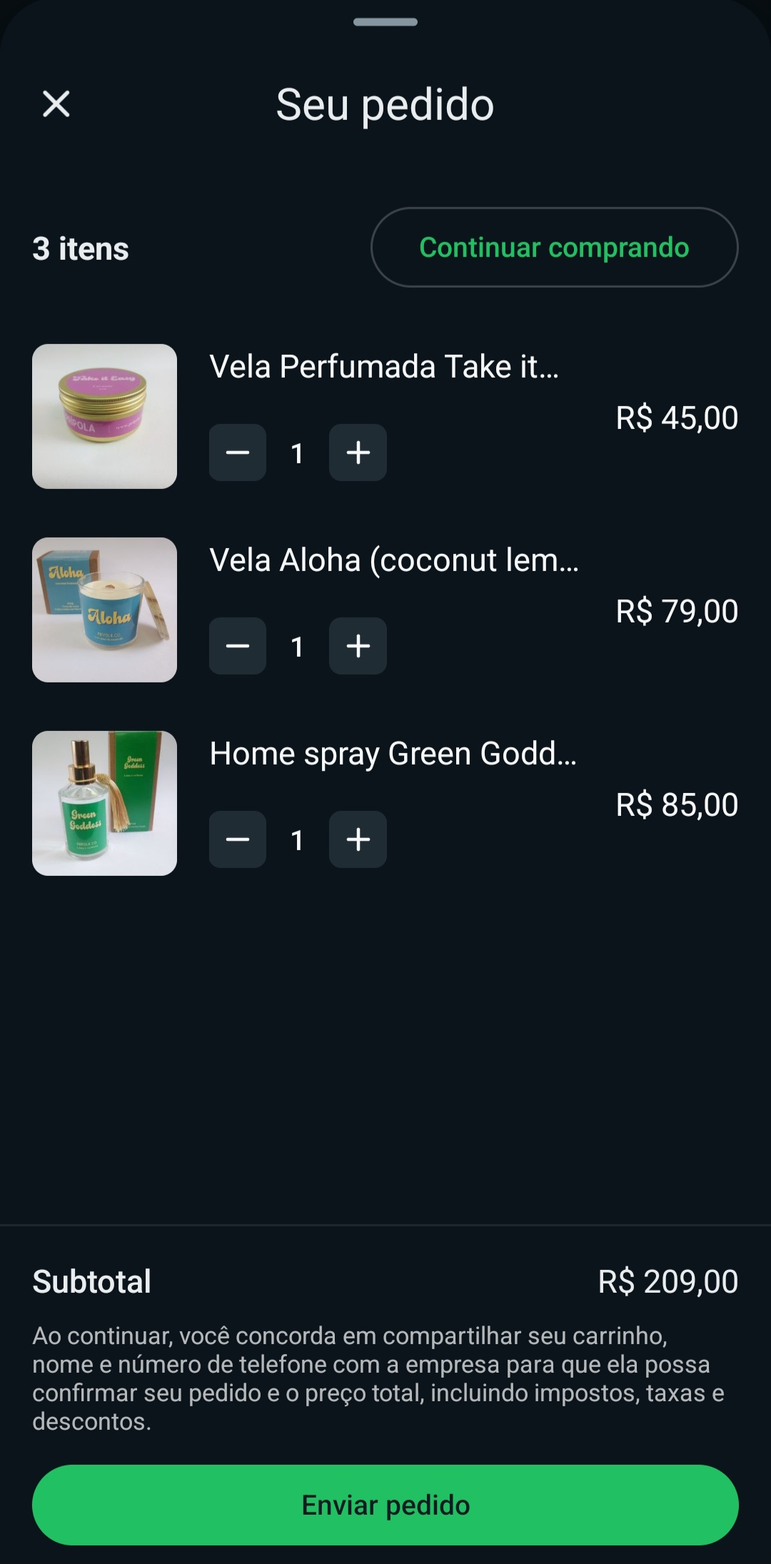 vantagens-do-whatsapp-business-exemplo-de-carrinho-de-compras-do-whatsapp-business