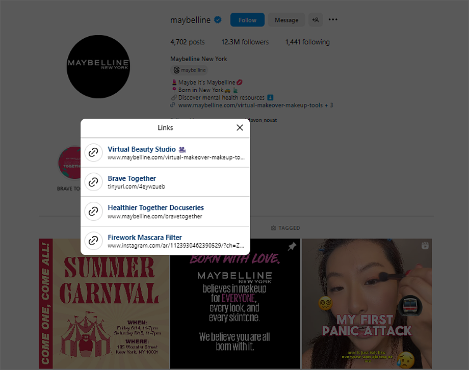 Maybelline usa sus redes sociales para atraer a nuevos clientes potenciales Maybelline usa sus redes sociales para atraer a nuevos clientes potenciales