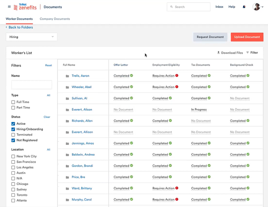 TriNet Zenefits es un gran software para manejar los recursos humanos usando IA TriNet Zenefits es un gran software para manejar los recursos humanos usando IA
