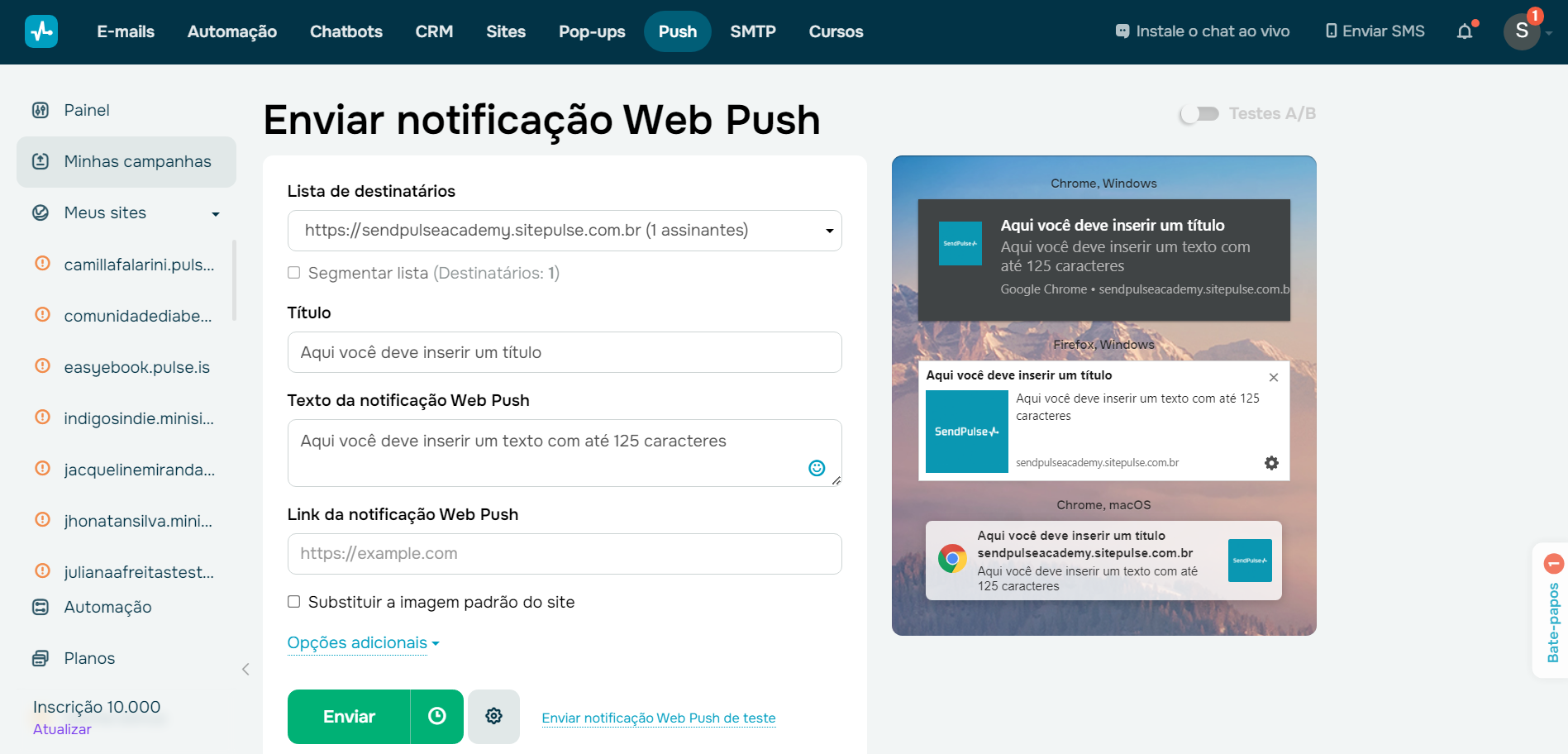 mensagem-para-clientes-servico-de-notificacao-web-push-da-sendpulse