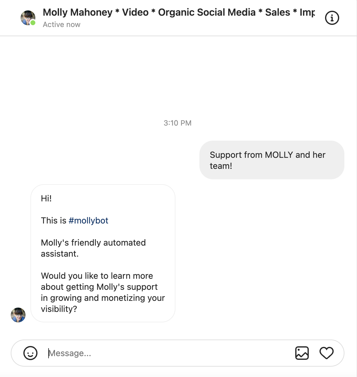 exemple de chatbot service client