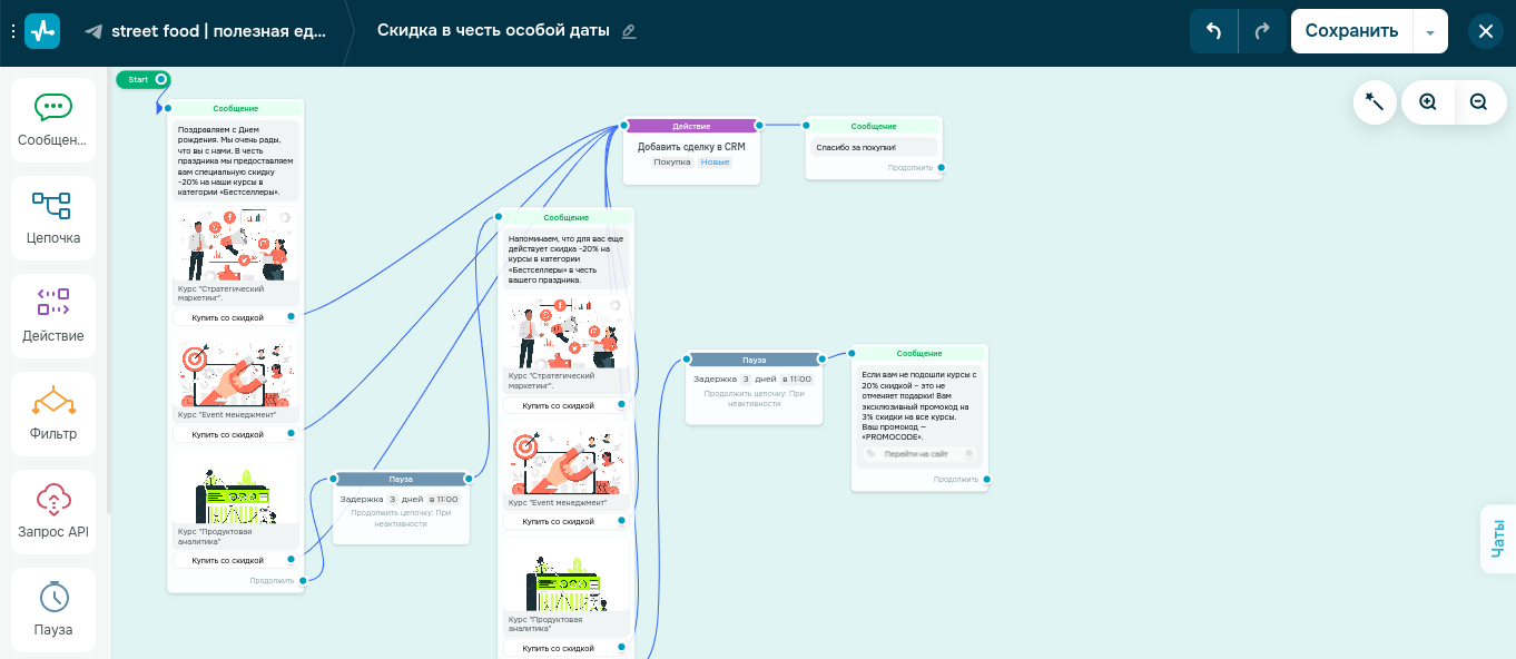 Конструктор чат-ботов SendPulse