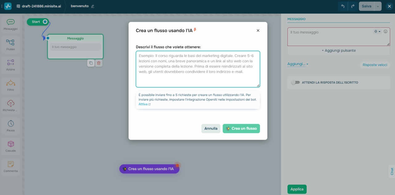 flussi di chatbot flussi di chatbot