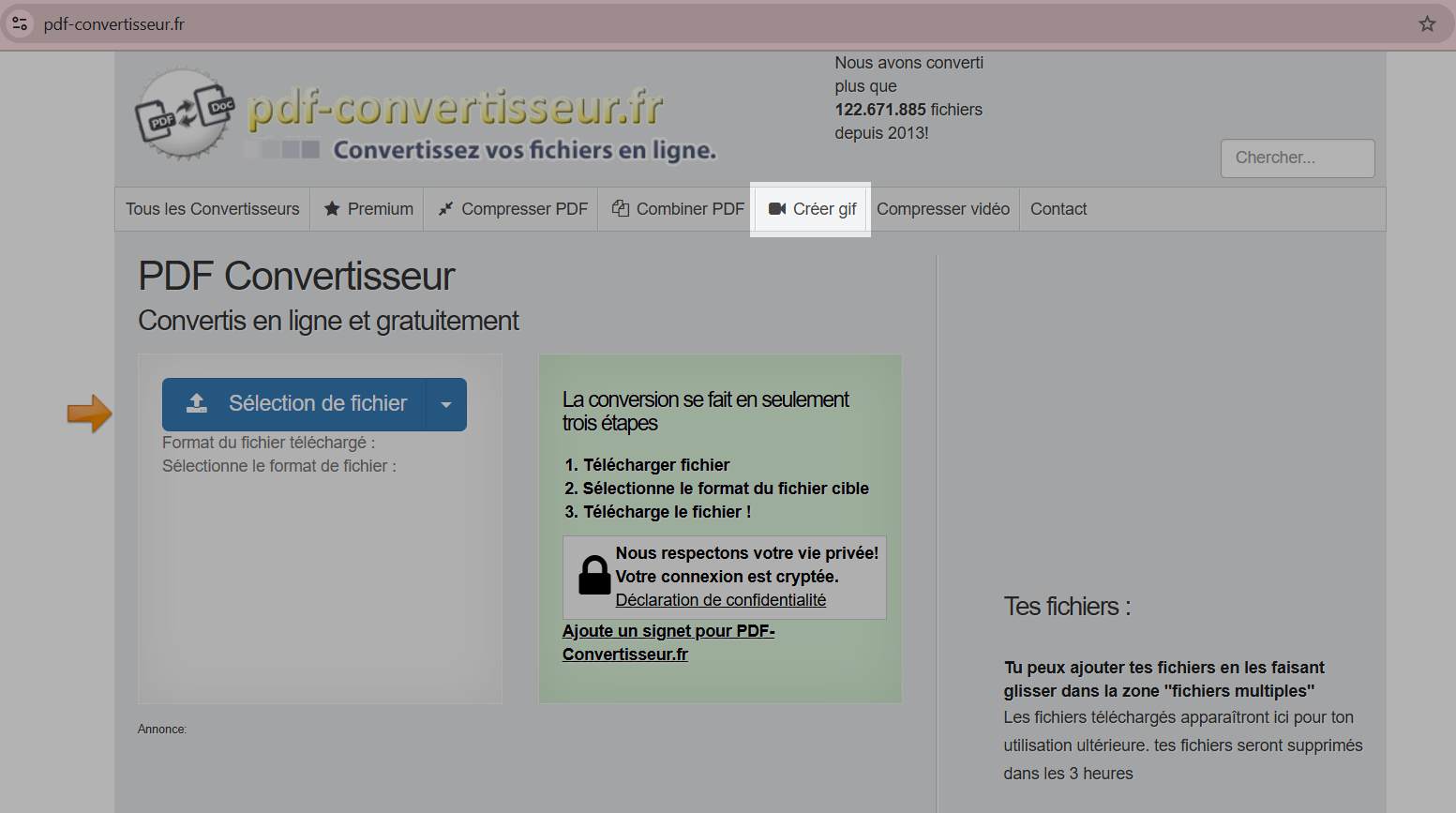 Création d'une GIF sur pdf-convertisseur.fr Création d'une GIF sur pdf-convertisseur.fr