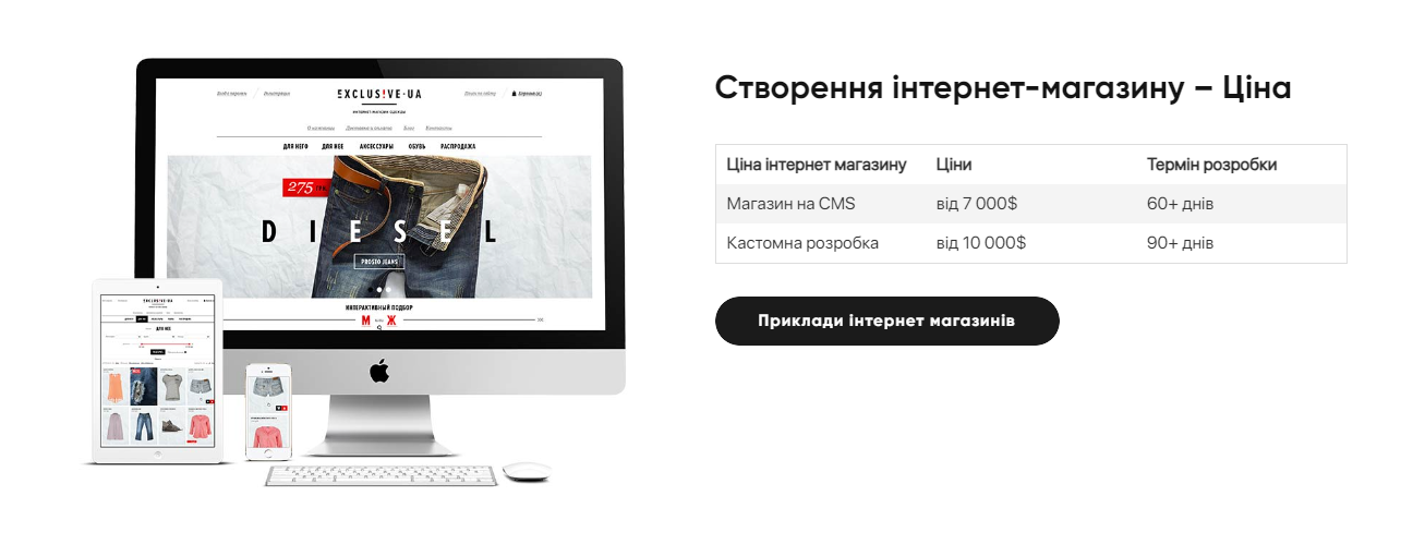 Вартість розробки інтернет-магазину в студії Seo Design — від $7000 Вартість розробки інтернет-магазину в студії Seo Design — від $7000