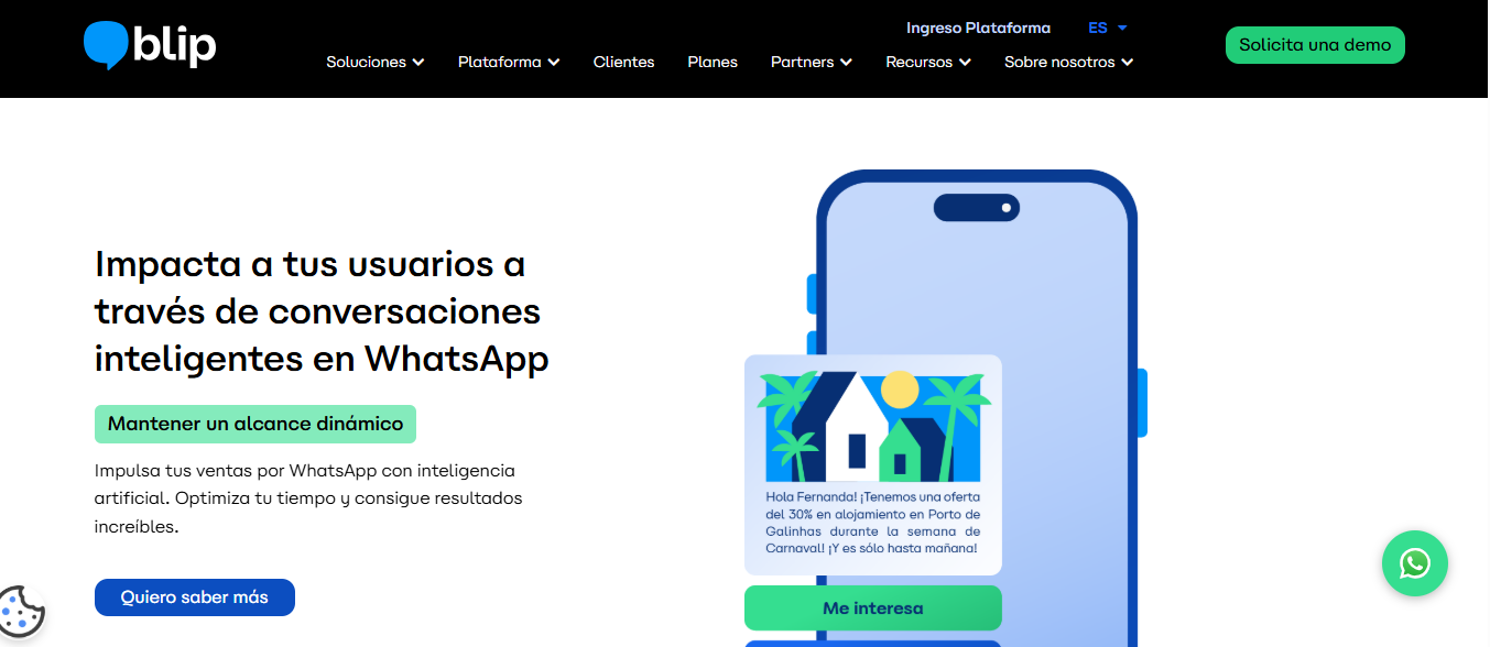 Blio ofrece chatbot para WhatsApp