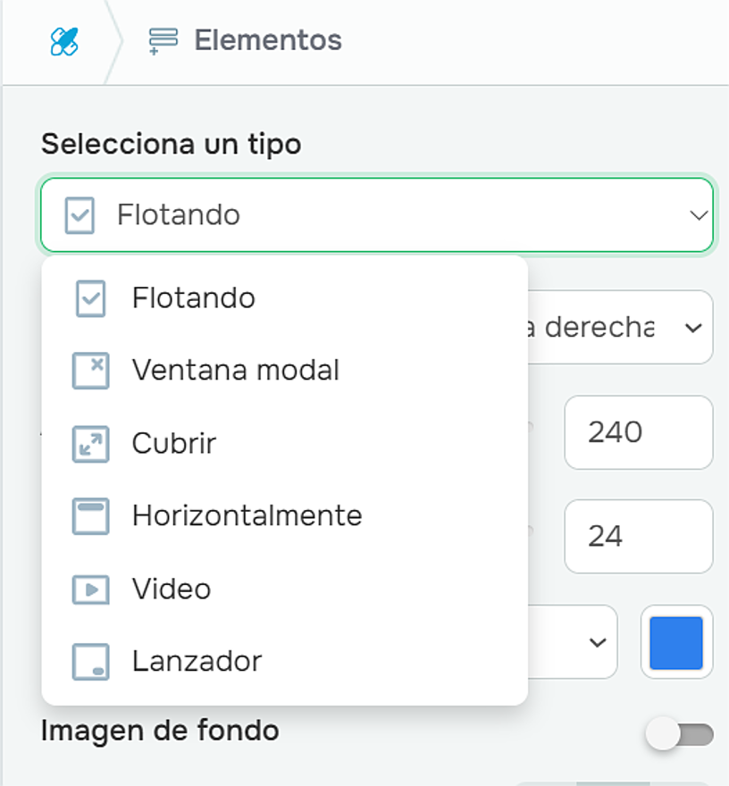 Con SendPulse puedes agregar widgets de distintos tipos Con SendPulse puedes agregar widgets de distintos tipos