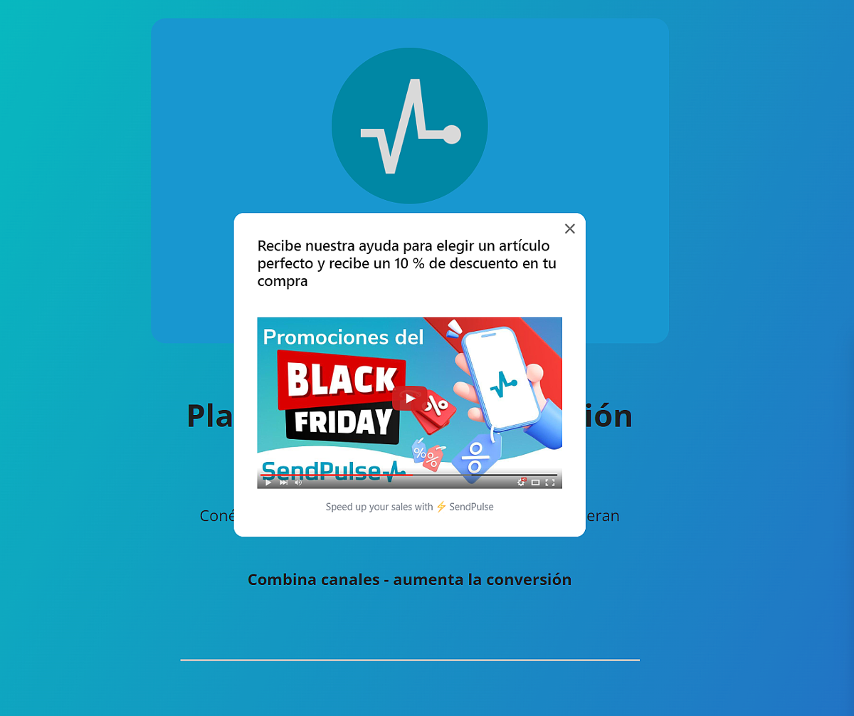 Con SendPulse puedes agregar tu widget fácilmente en tu sitio web Con SendPulse puedes agregar tu widget fácilmente en tu sitio web