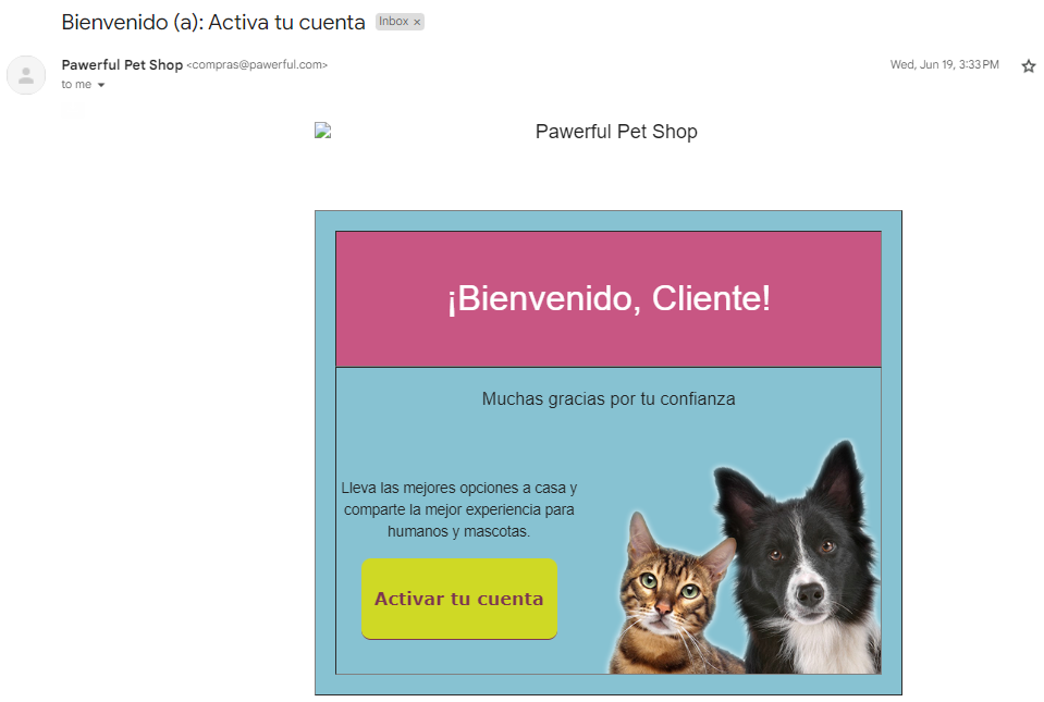 Pawerful utiliza un CTA claro y director pero colocado al centro de su mensaje Pawerful utiliza un CTA claro y director pero colocado al centro de su mensaje