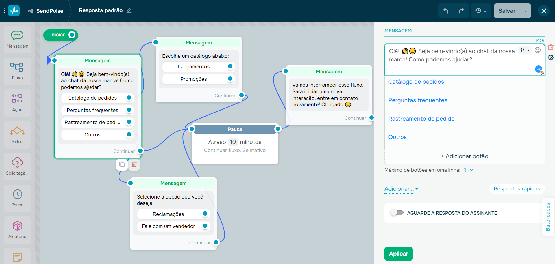 recado-para-whatsapp-criador-de-chatbot-da-sendpulse