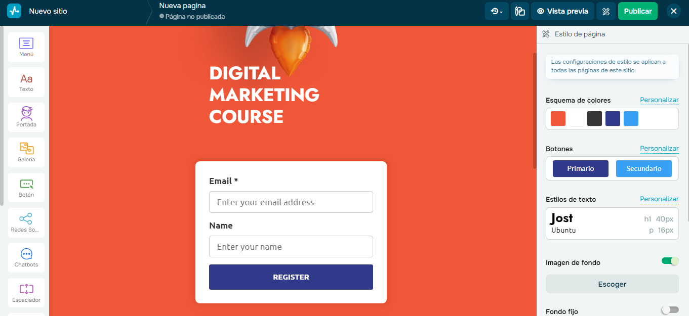 Cualquier tipo de landing page se puede crear fácilmente con la herramienta de SendPulse Cualquier tipo de landing page se puede crear fácilmente con la herramienta de SendPulse