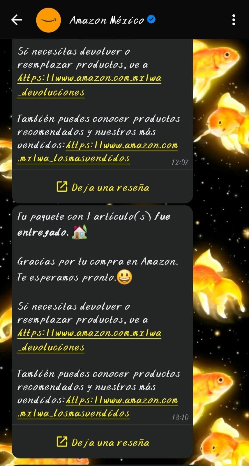 Amazon utiliza la automatización de WhtasApp para darle seguimiento a los clientes sobre sus pedidos