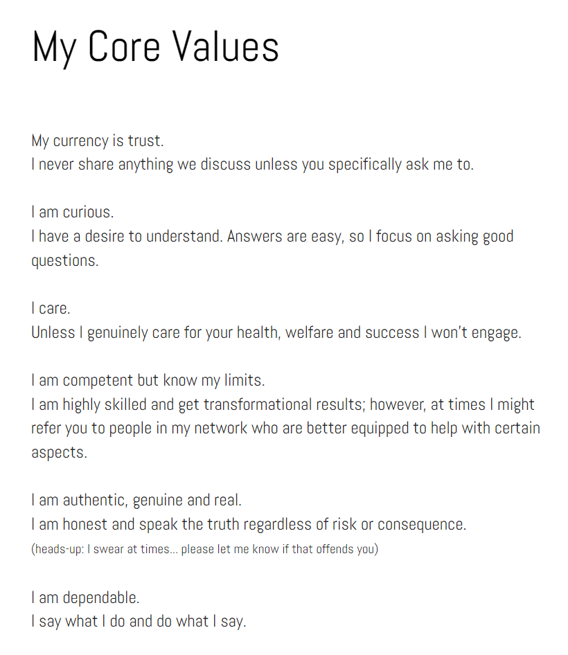 value statement value statement