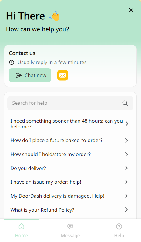 bakery website chatbot bakery website chatbot