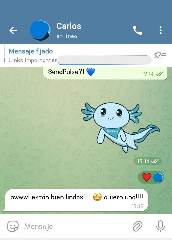 Telegram también permite el uso de stickers en su plataforma
