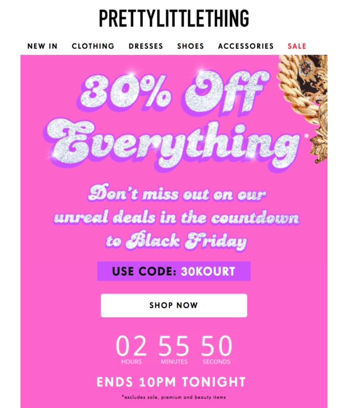 Email di offerta a tempo limitato 