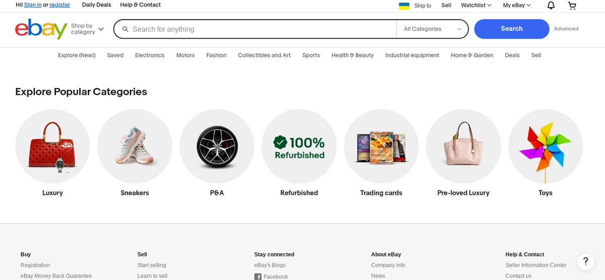 Маркетплейс eBay Маркетплейс eBay