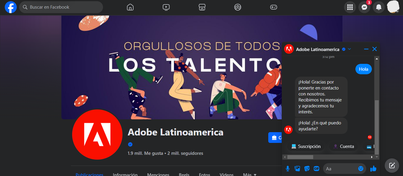 Adobe se esfuerza por contestar a su audiencia y que tenga buena percepción Adobe se esfuerza por contestar a su audiencia y que tenga buena percepción