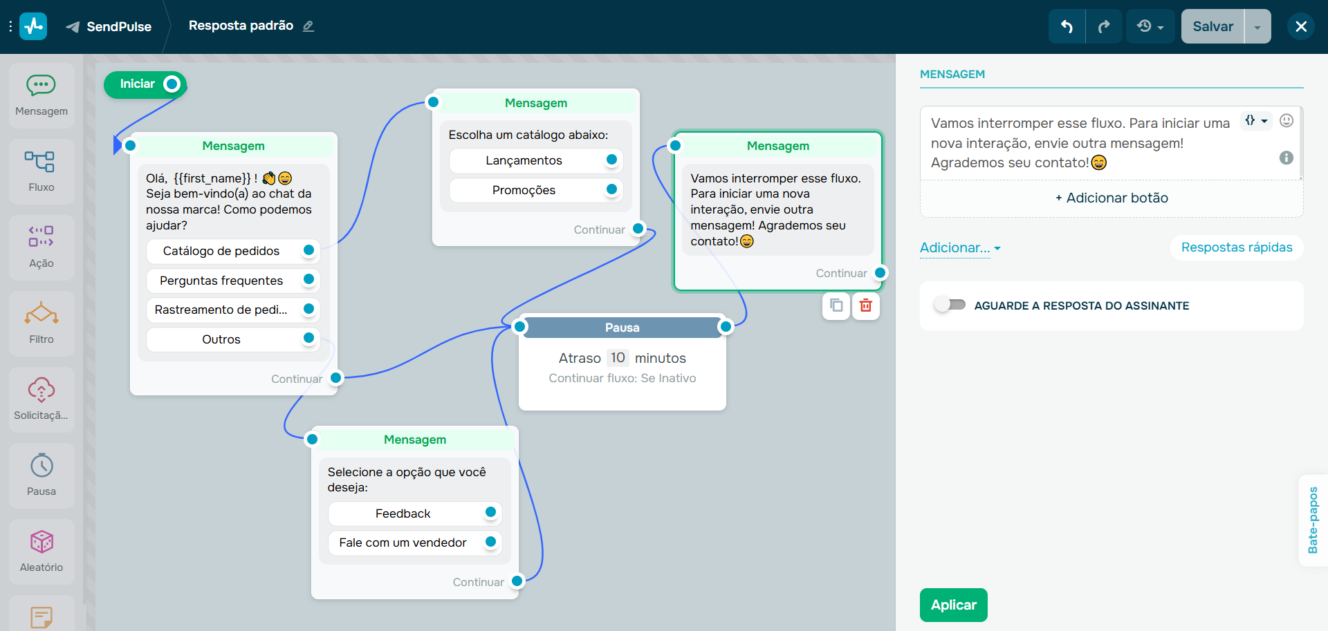 marketing-pessoal-criador-de-chatbot-da-sendpulse