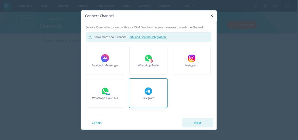 Integrating Telegram with CRM Integrating Telegram with CRM