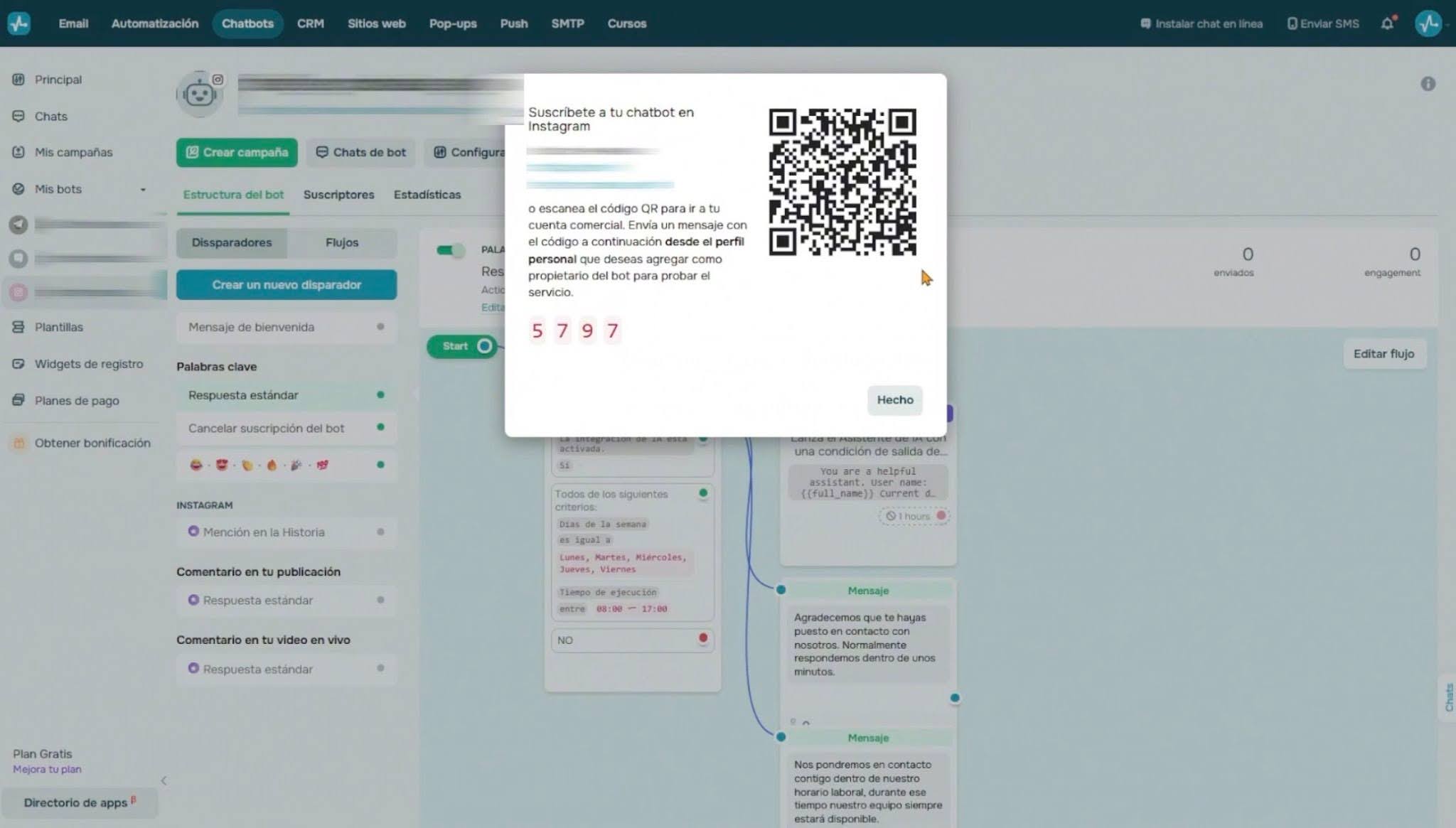 Automatizar comentarios en Instagram: Código de verificación 