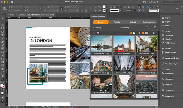 Рабочее пространство Adobe InDesign Рабочее пространство Adobe InDesign