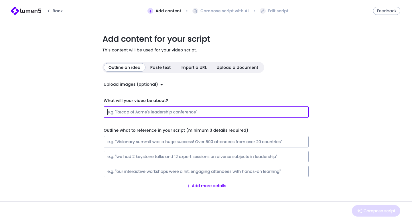video script video script