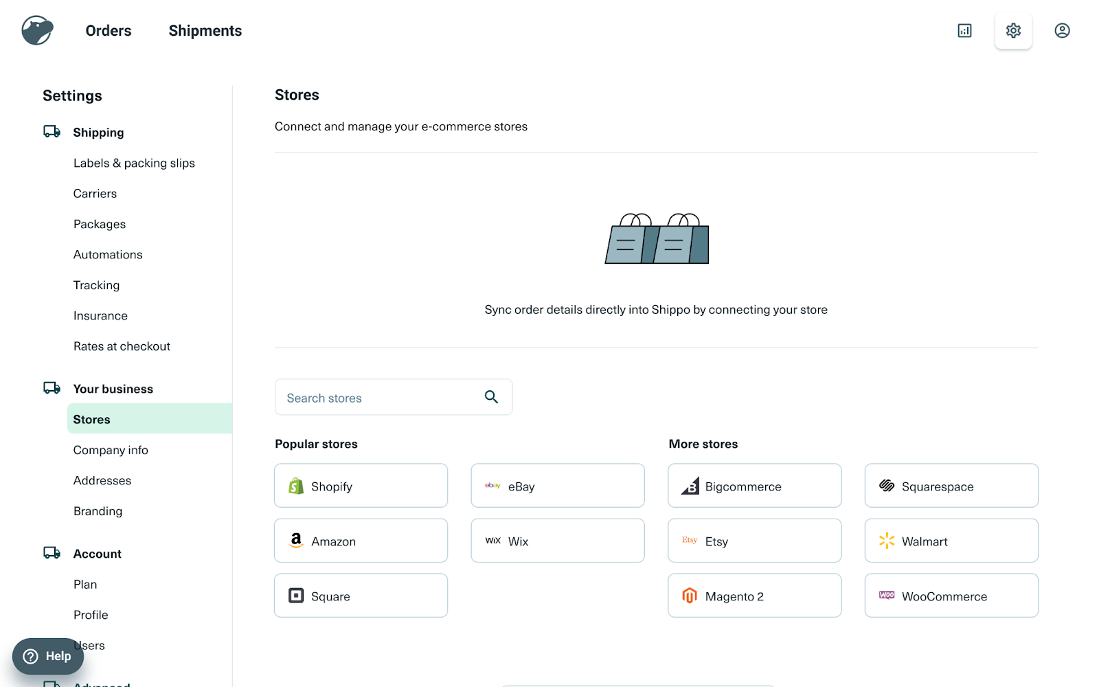 eCommerce store eCommerce store