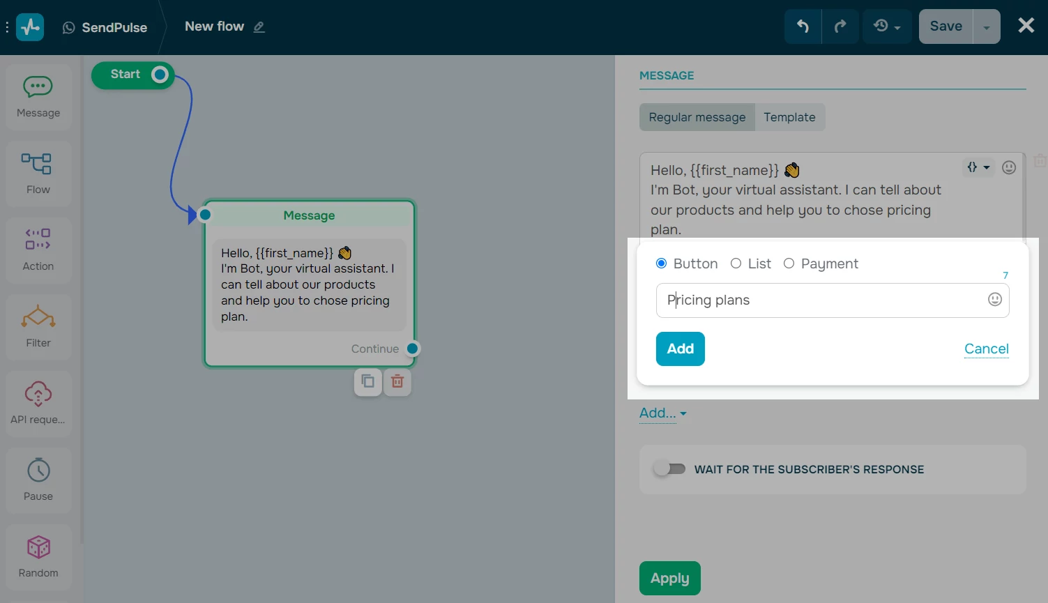 chatbot Button element chatbot Button element