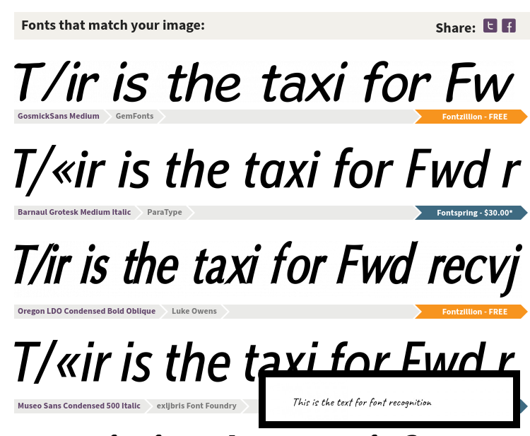 Результаты выдачи сервиса Font Squirrel