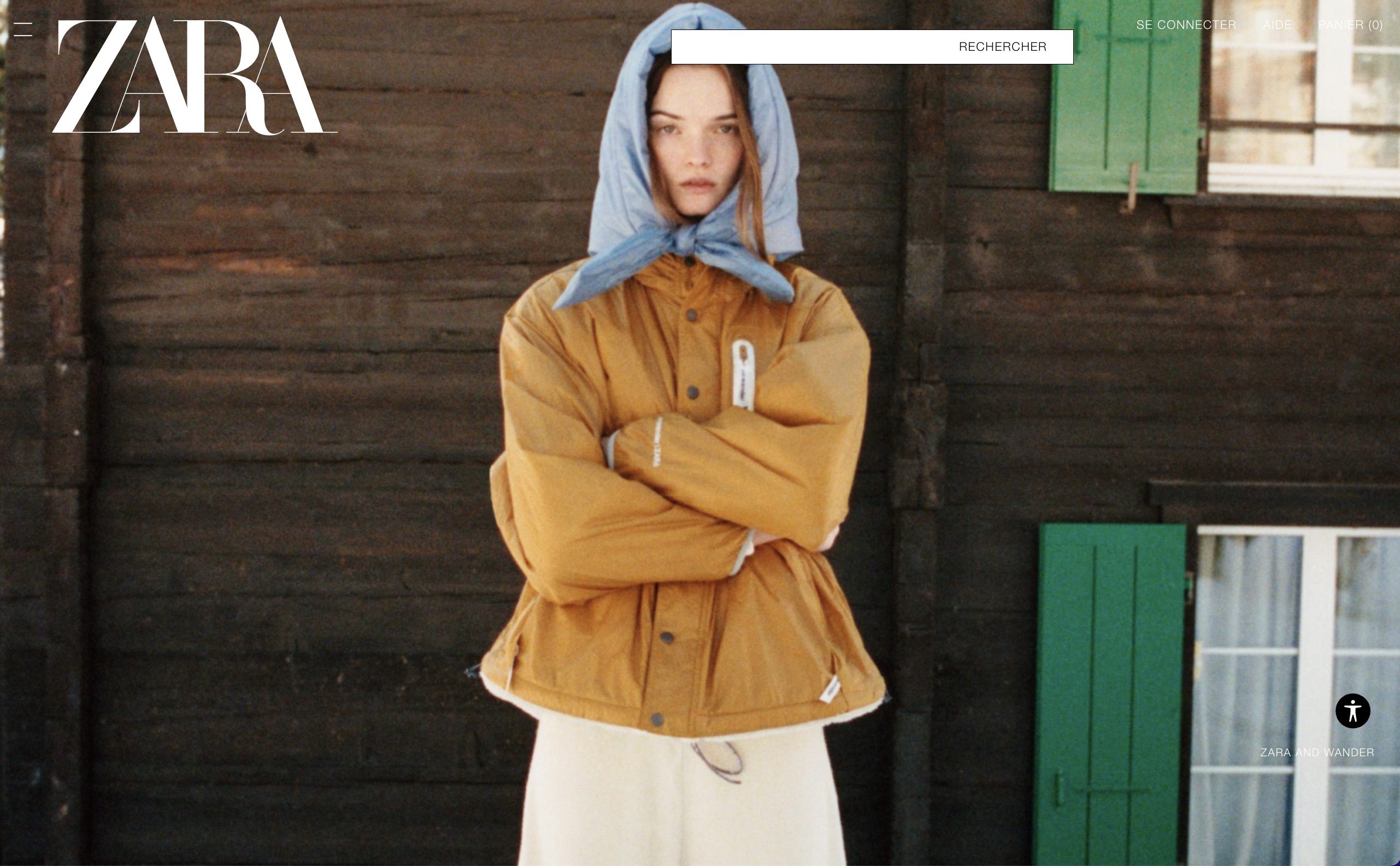 La conception du site Web de Zara est jeune et actuelle La conception du site Web de Zara est jeune et actuelle