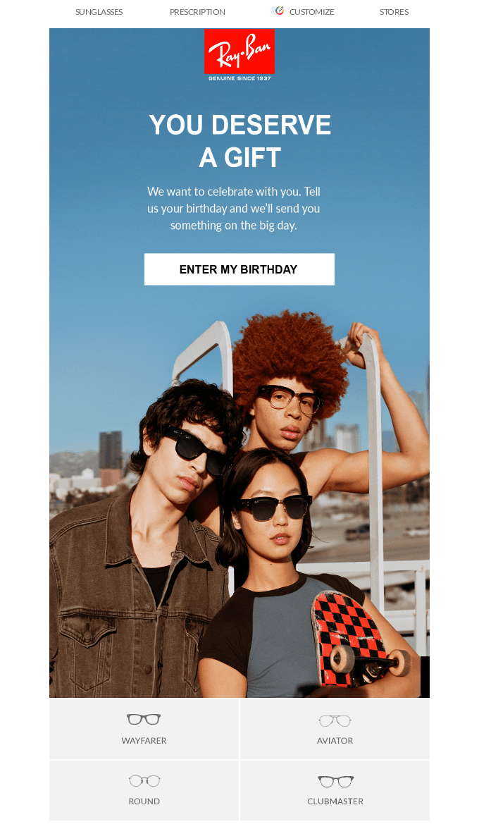 email aiming to collect birthdates email aiming to collect birthdates
