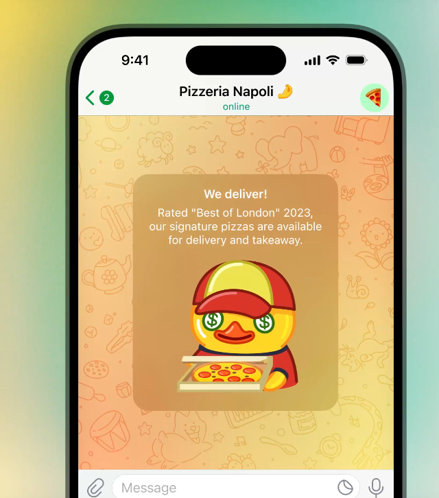 Edición de contenido en Telegram 