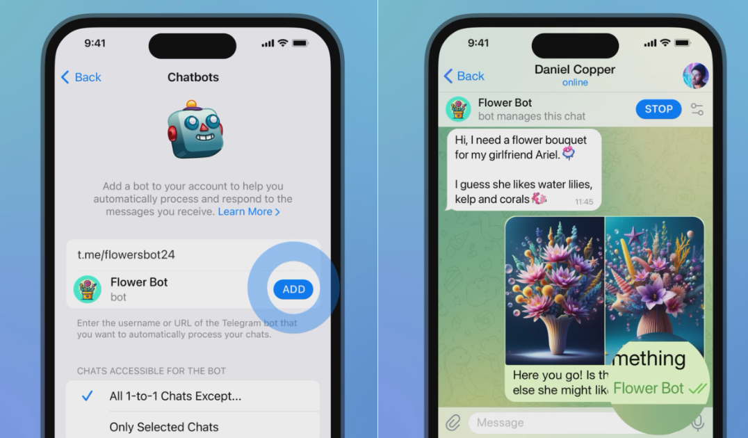 Añadiendo chatbots de Telegram a una cuenta de dicha app